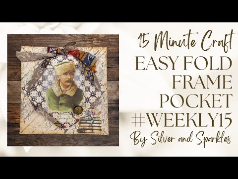 Wednesday Weekly 15 Minute Paper Craft Challenge! Easy Fold Frame Pocket! #weekly15