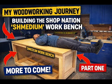 My woodworking journey, building the Shop Nation “Shmedium” Work Bench for my home shop....