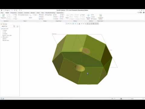 Lesson 1 pt2 Plate Modeling PTC Creo Parametric 3.0