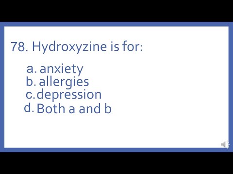 Top 200 Drugs Practice Test Question - Hydroxyzine is for (PTCB PTCE NAPLEX NCLEX Test Prep)