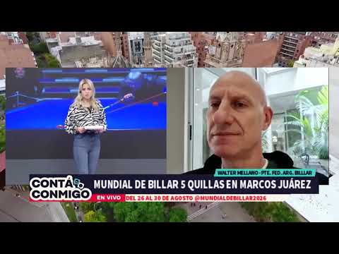 Mundial de Billar 5 Quillas en Marcos Juárez   Walter Mellano   Pte  Fed  Arg  Billar