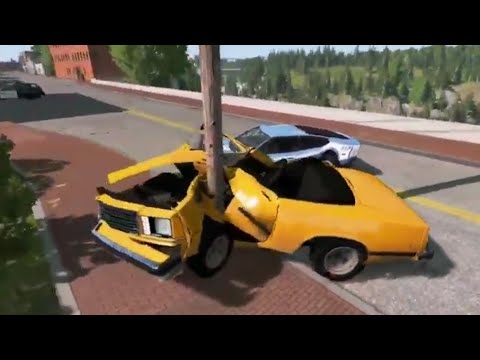 Realistic Car Crashes #44 - BeamNG Drive car speed