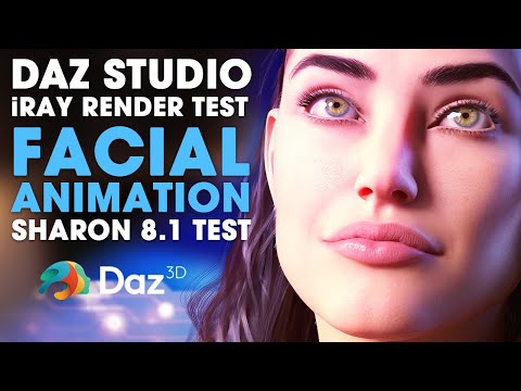 DAZ Studio ~ Nvidia Iray, Testing Facial Animation for Sharon 8.1, Genesis 8.1