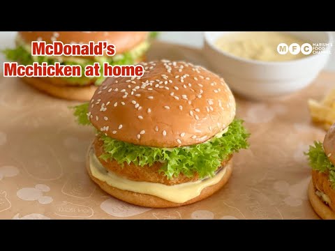 McDonald’s Chicken sandwich at home!!🍔| Spicy  Chicken Burger Recipe