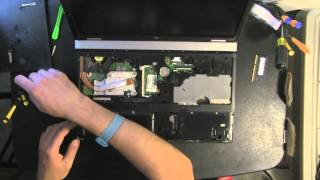 HP ProBook 6555b take apart video, disassemble, how to open disassembly