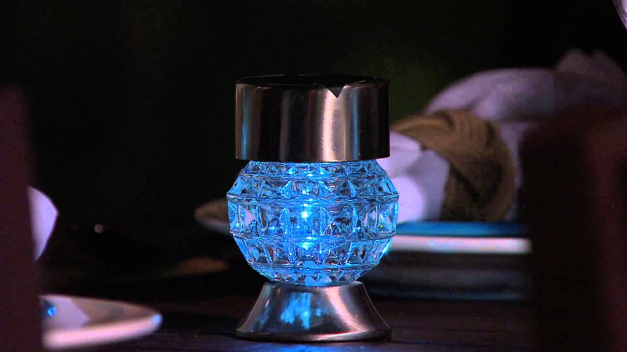 Set of 8 Crystal Patterned Glass Solar Stake Path Lights with Carolyn Gracie