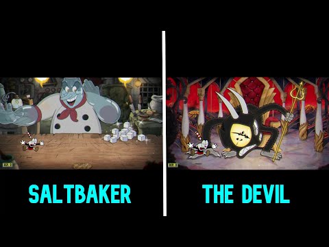Chef Saltbaker Vs. The Devil Final Boss Comparison - Cuphead DLC