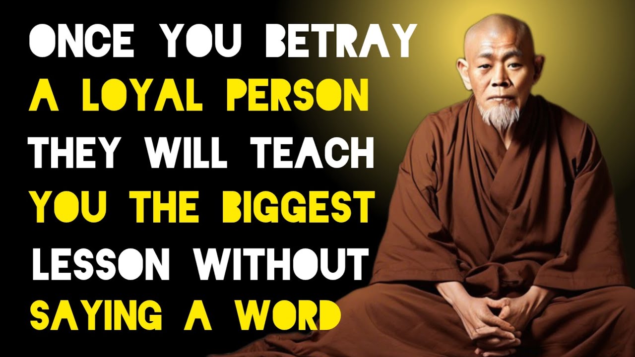 Once You Betray A Loyal Person, They will Teach You The Biggest Lesson Without Saying A Word/Zen