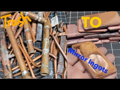 Trash to Mirrors! ASMR - Copper Ingot "Chips"