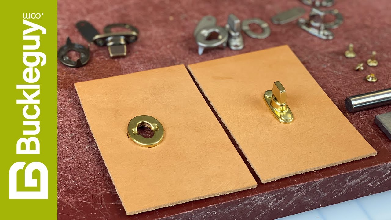 Learn to Install a Turn Lock with Rivets for Leather Bags, Purses & Wallets