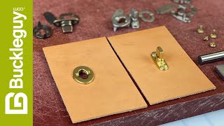 Learn to Install a Turn Lock with Rivets for Leather Bags, Purses & Wallets