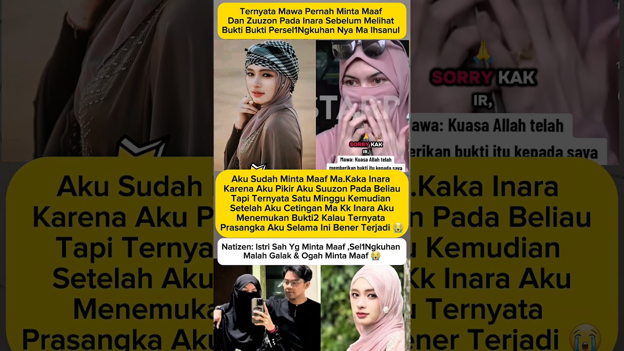 inara tidak pernah minta maaf pada mawa #inararusli