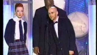 Shirley Manson's Britney schoolgirl outfit send-up/tribute (2000)