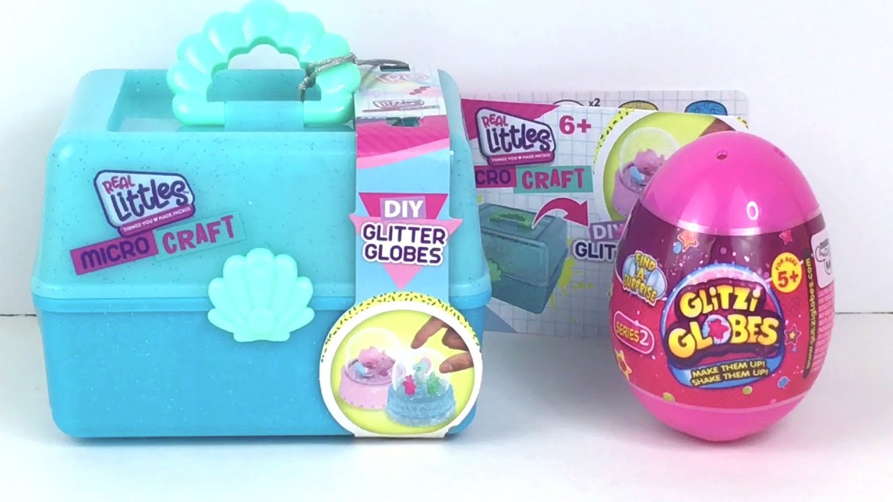 Real Littles Micro Craft DIY Kits ~ Glitter Globes & an older Glitzi Globe Surprise Unboxing Review
