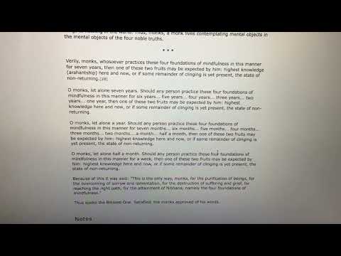 Satipatthana Sutta Part 3 (The Foundations of Mindfulness) : MN 10 : Tr. Nyanasatta Thera