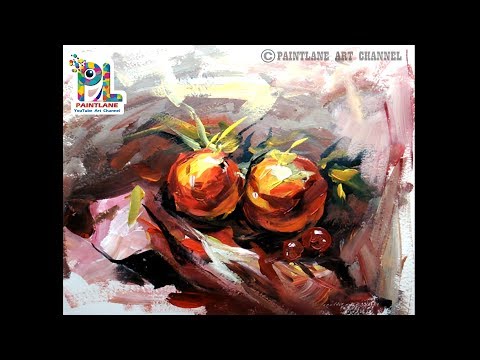 How to Paint Abstract Still Life Painting with Acrylic For Beginners