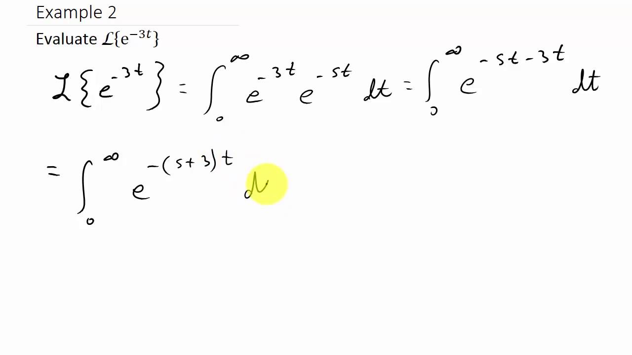 LaPlace Transforms Ex. 2