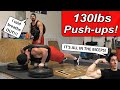 Weighted Push-up PR! 130lbs for 8 reps