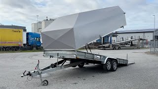 Remorque pour voiture Co Släpet transportsläp CO-Släpet med kåpa och tipp | Image 4 - Autoline