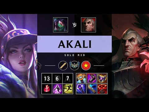 Akali Mid vs Swain - VN Challenger Patch 25.17
