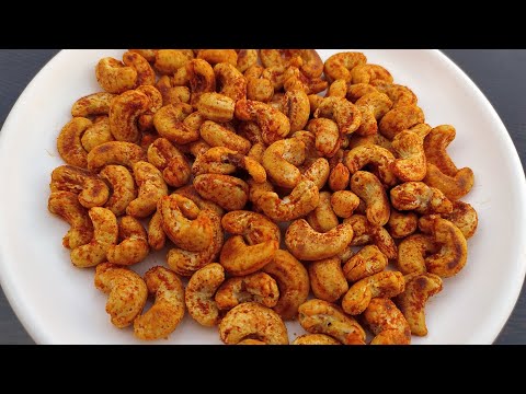 Roasted Cashews Recipe | Roasted Cashew Nuts | Spicy Cashews | Roasted Spicy Cashews