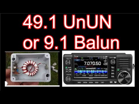 ICOM IC-705 Endfed Antenna Tests - Unun 49.1 - Balun 9.1 Comparison
