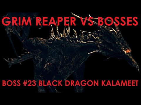 DARK SOULS REMASTERED - GRIM REAPER VS BOSS #23 - BLACK DRAGON KALAMEET (SOLO, NG+6, NO DAMAGE)