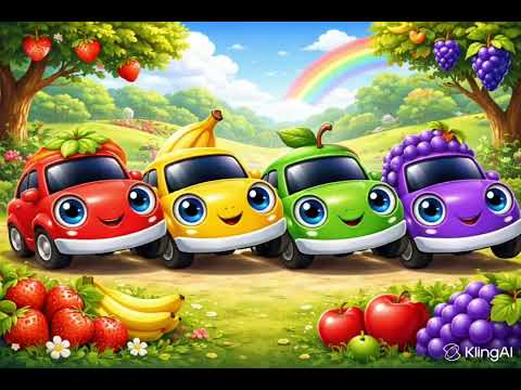 DIVO Fruit Cars Song 🍓🍌🍏🍇 | Colors & Fruits for Kids 🚗🌈 | Official Music Video