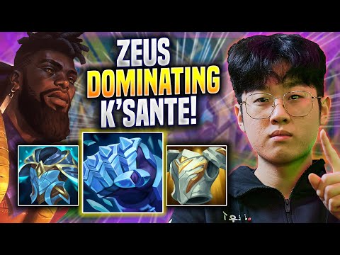 ZEUS DOMINATING WITH K'SANTE! - T1 Zeus Plays K'sante TOP vs Olaf! | Preseason 2023