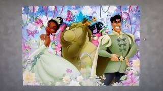 Disney Princess Tiana and Prince Naveen Puzzle Games Rompecabezas De Tiana Kids Learning Toys