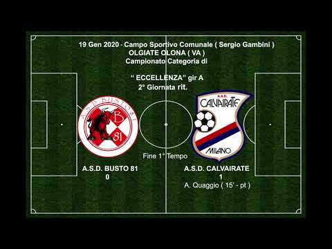 19-01-20 Highlights A.S.D. Busto81 - A.S.D. Calvairate  1- 2