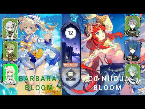 C0 Nilou and C6 Barbara Full Bloom - Abyss 4.1 Genshin Impact