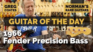Video thumbnail for Guitar of the Day: 1966 Fender Precision Bass Slab Board | Greg Coates at Norman's Rare Guitars by Normans Rare Guitars