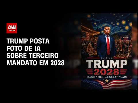 Impedido de concorrer, Trump posta imagem de IA sobre eleição de 2028 | AGORA CNN