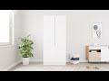 Armadio Bianco 82,5x51,5x180 cm in Legno Multistrato - Foto miniatura 4