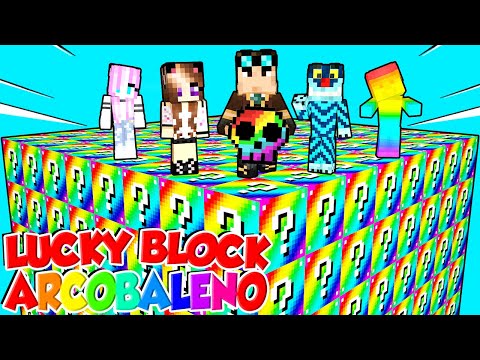 LUCKY BLOCK GIGANTI ARCOBALENO SU MINECRAFT!!!