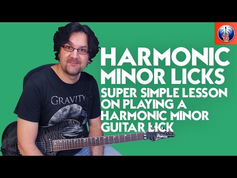 Learn To Play an Easy Harmonic Minor Lick on Guitar - Lead Guitar Lesson on Scales