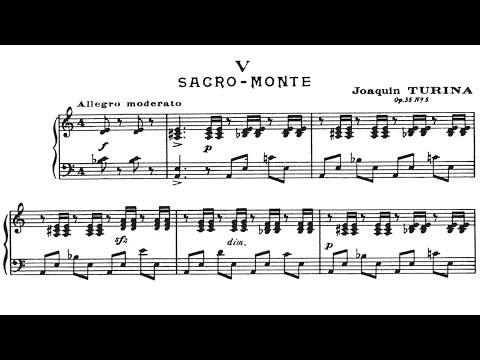 LCM Piano 2021-2024 Grade 8 List C4 Turina Sacro-Monte Op.55 No.5 Sheet Music