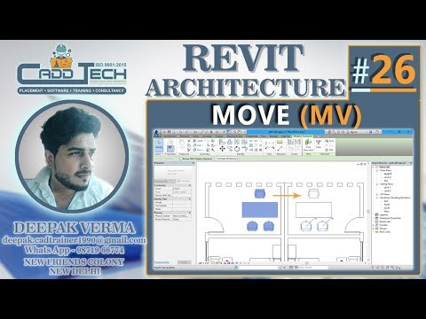 26 | Move Command in Revit Architecture deepak verma