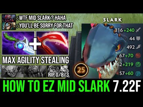 How Pro Mid Slark & 100% Deleted 8000 MMR Brood God - Crazy Hunting Food 23Kills Max Agi Steal DotA2