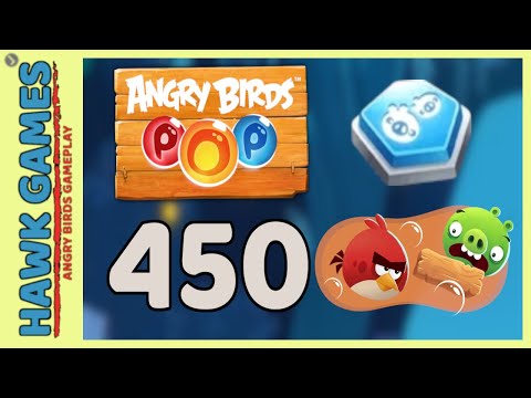 Angry Birds Stella POP Bubble Shooter Level 450 - Walkthrough, No Boosters