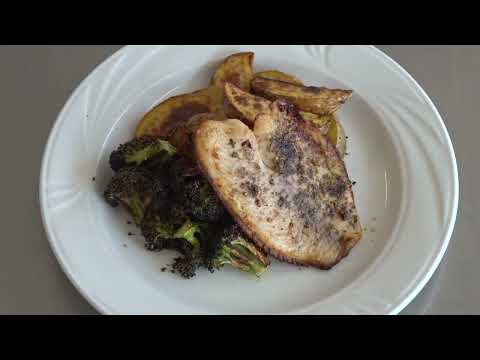 Baked Tilapia with Roasted Potatoes and Broccoli