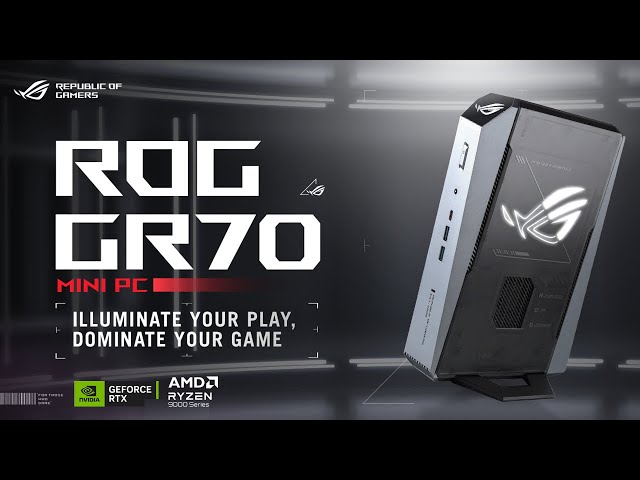 ASUS ROG GR70 Mini Gaming Computer, AMD Ryzen™ 9 8940HX Processor, 16GB RAM, 1TB SSD, GeForce RTX 5060 8GB DDR6 GPU, Windows 11 Home, Black | 90MS0381-M001C0