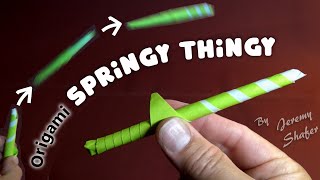 Origami Springy Thingy 💈 ( Jumping Stick )
