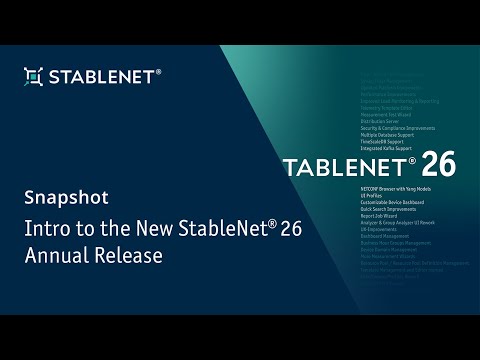 StableNet® Snapshot Series - Intro to the New StableNet® 26 Annual Release