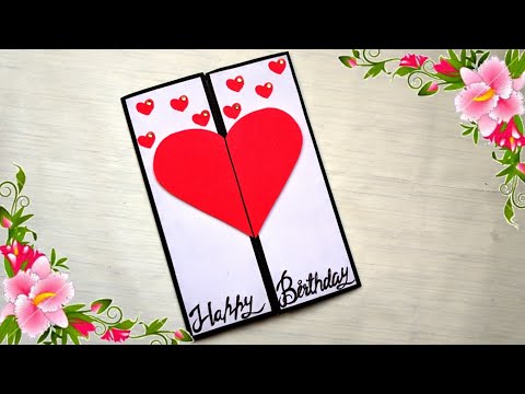 How to make Beautiful Birthday card |Lovely Birthday card making for Bf/Gf step by step
