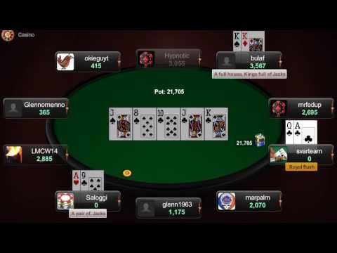 Royal Straight Flush vs. Full House on BetOnline