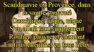 Dominique (Sourire Sœur - letra)