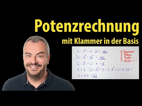 Powers with brackets in the base - calculation rules simply explained | Lehrerschmidt