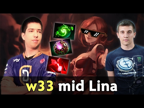 w33 mid Lina vs Arteezy Terrorblade feat. Abed Luna